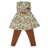 Girls Half Sleeves Suit - Brown, Kids, Girls Sets And Suits, Chase Value, Chase Value