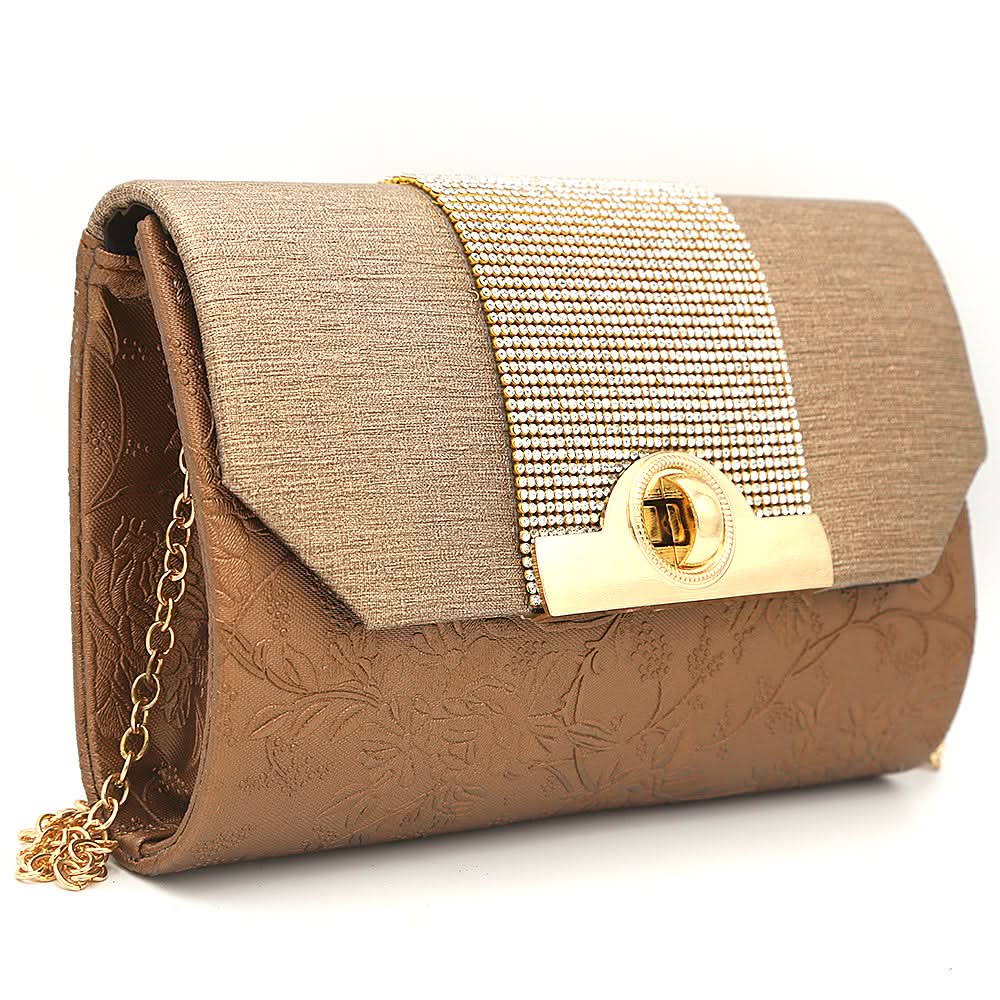 Women's Bridal Clutch 6879 - Brown, Women, Clutches, Chase Value, Chase Value