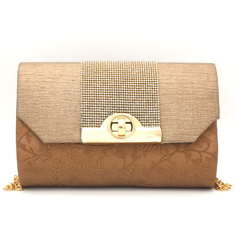 Women's Bridal Clutch 6879 - Brown, Women, Clutches, Chase Value, Chase Value