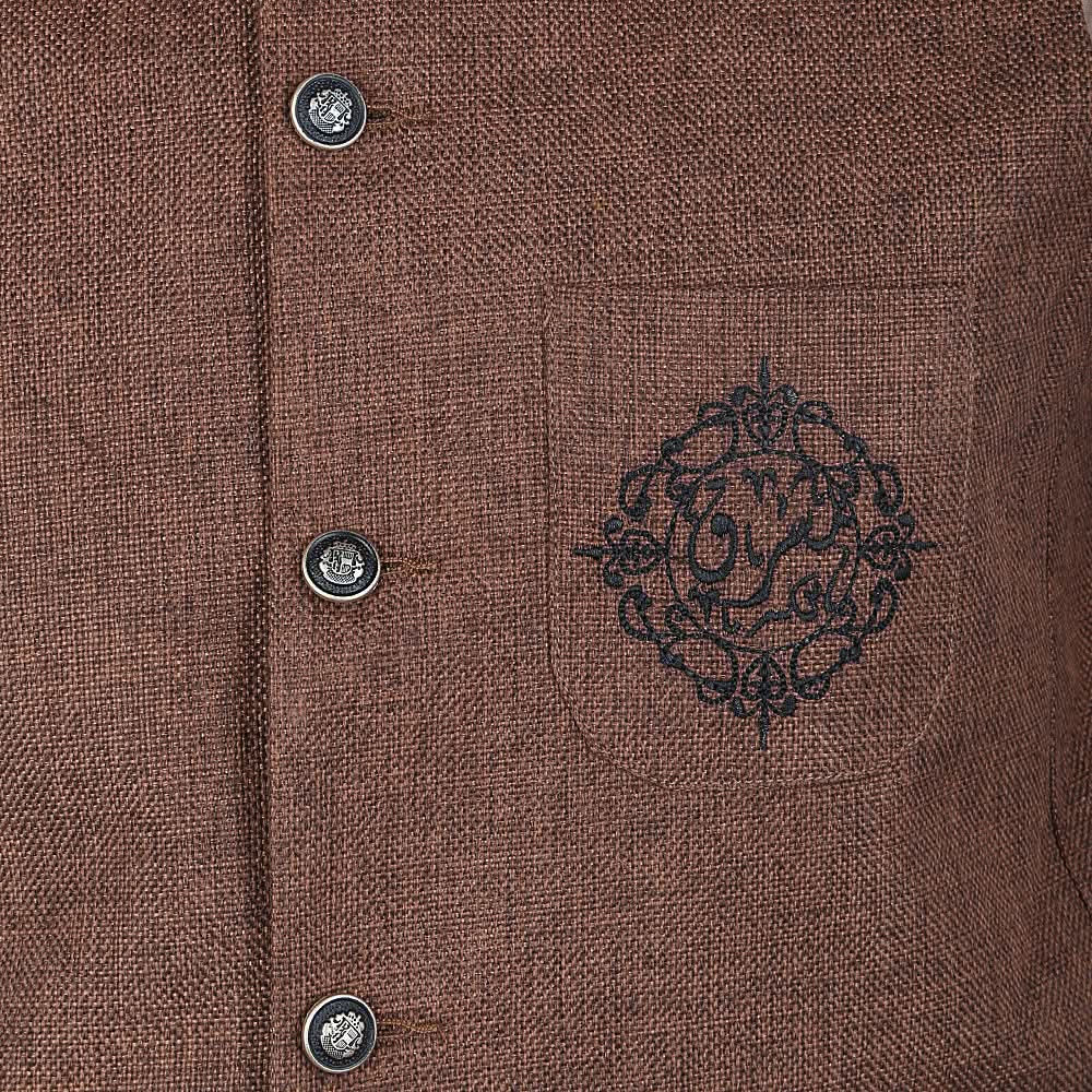 Men's Fancy Jute Waist Coat - Brown, Men, Waist Coats, Chase Value, Chase Value