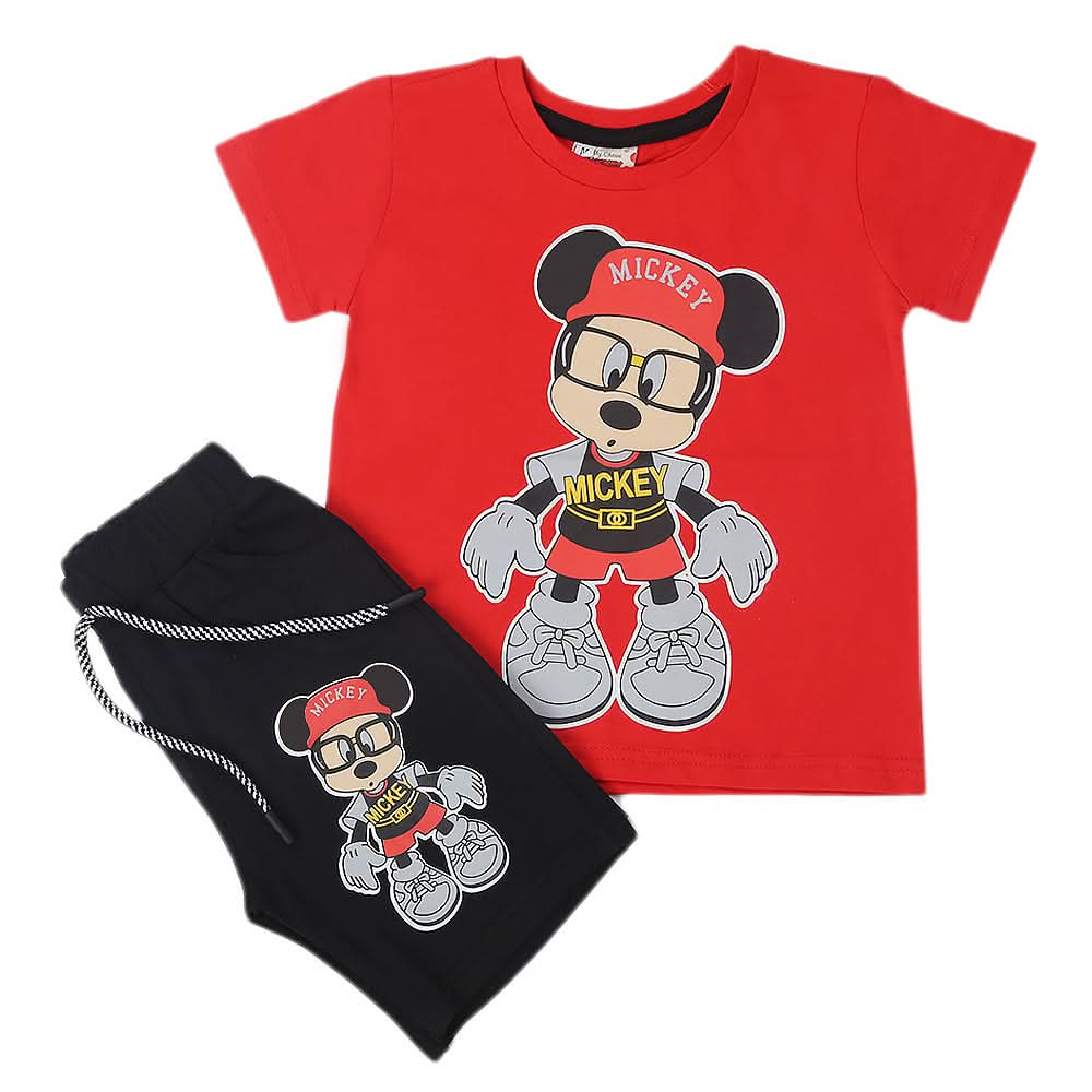Boys Short Suit - Red, Kids, Boys Sets And Suits, Chase Value, Chase Value