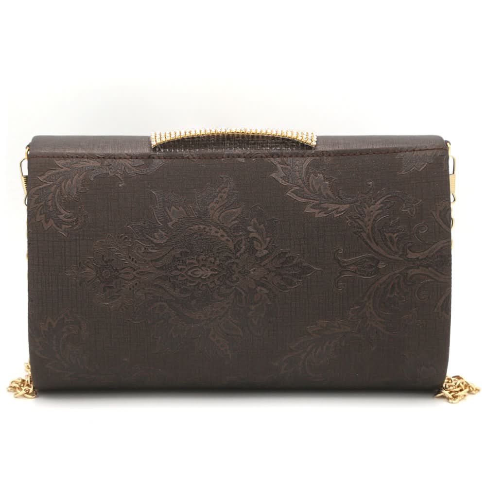Women's Bridal Clutch 6879 - Coffee, Women, Clutches, Chase Value, Chase Value
