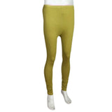 Women's Plain Tights - Mehandi, Women, Pants & Tights, Chase Value, Chase Value