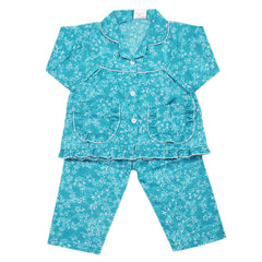 Girls Full Sleeves Night Suit - Sea Green, Kids, Girls Sets And Suits, Chase Value, Chase Value