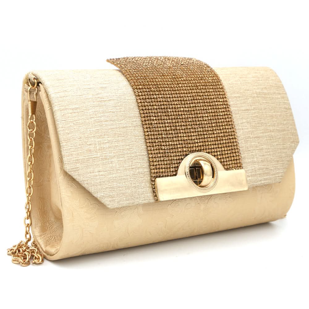 Women's Bridal Clutch 6879 - Golden, Women, Clutches, Chase Value, Chase Value