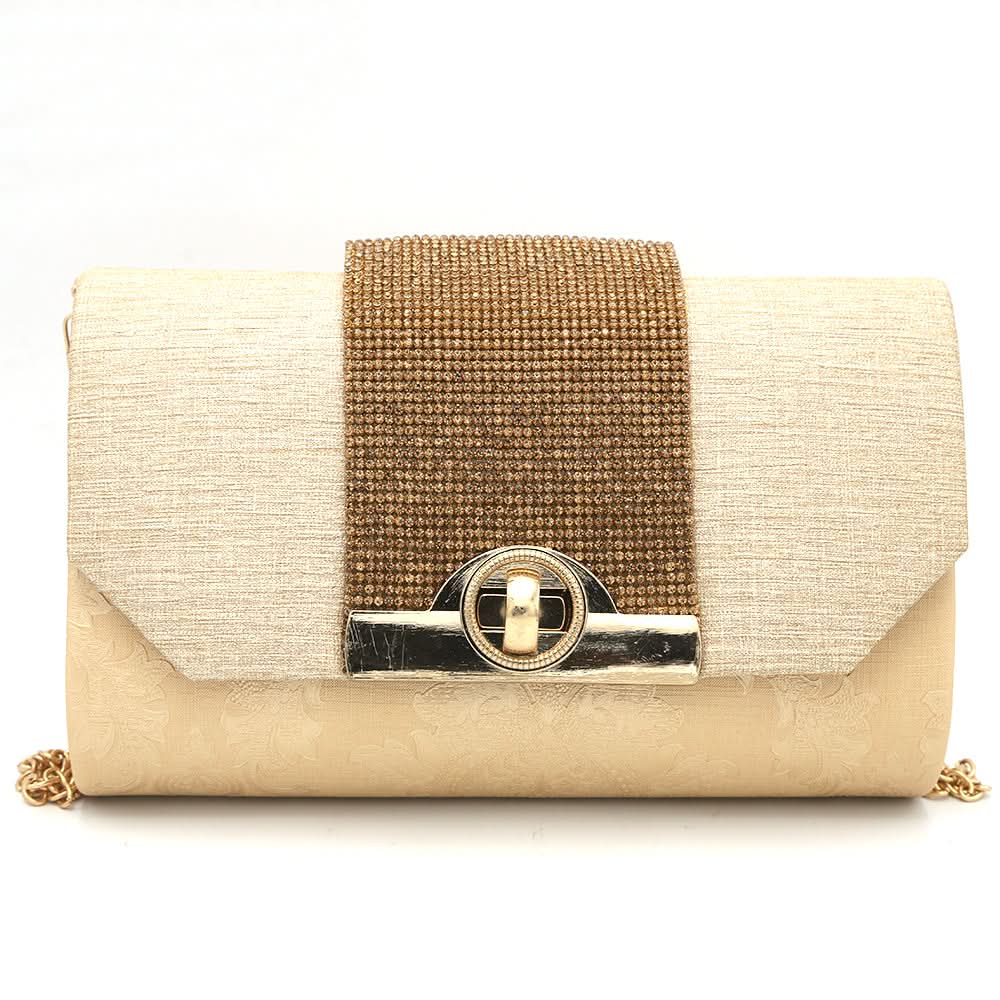 Women's Bridal Clutch 6879 - Golden, Women, Clutches, Chase Value, Chase Value