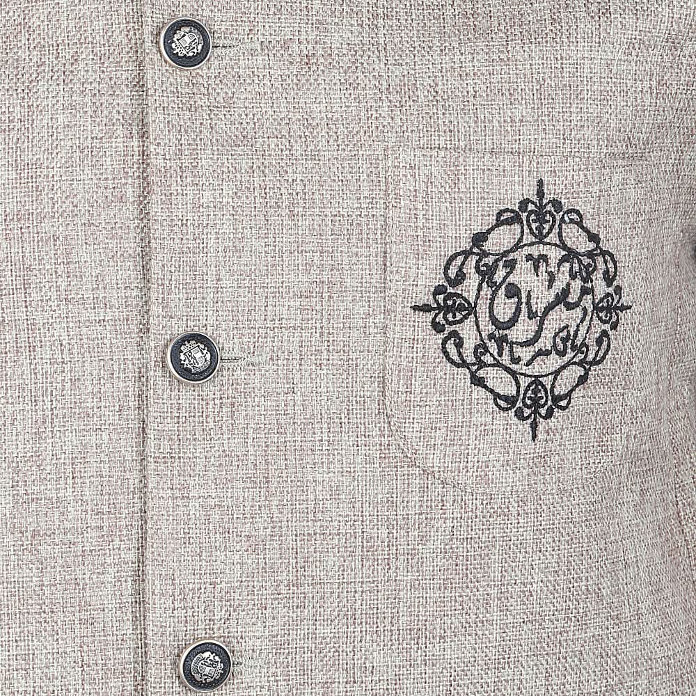Men's Fancy Jute Waist Coat - Beige, Men, Waist Coats, Chase Value, Chase Value