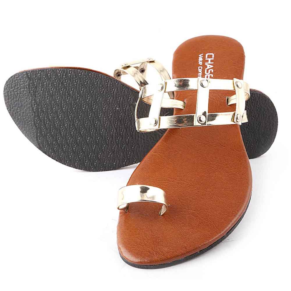 Women's Slipper (R-90) - Golden, Women, Slippers, Chase Value, Chase Value