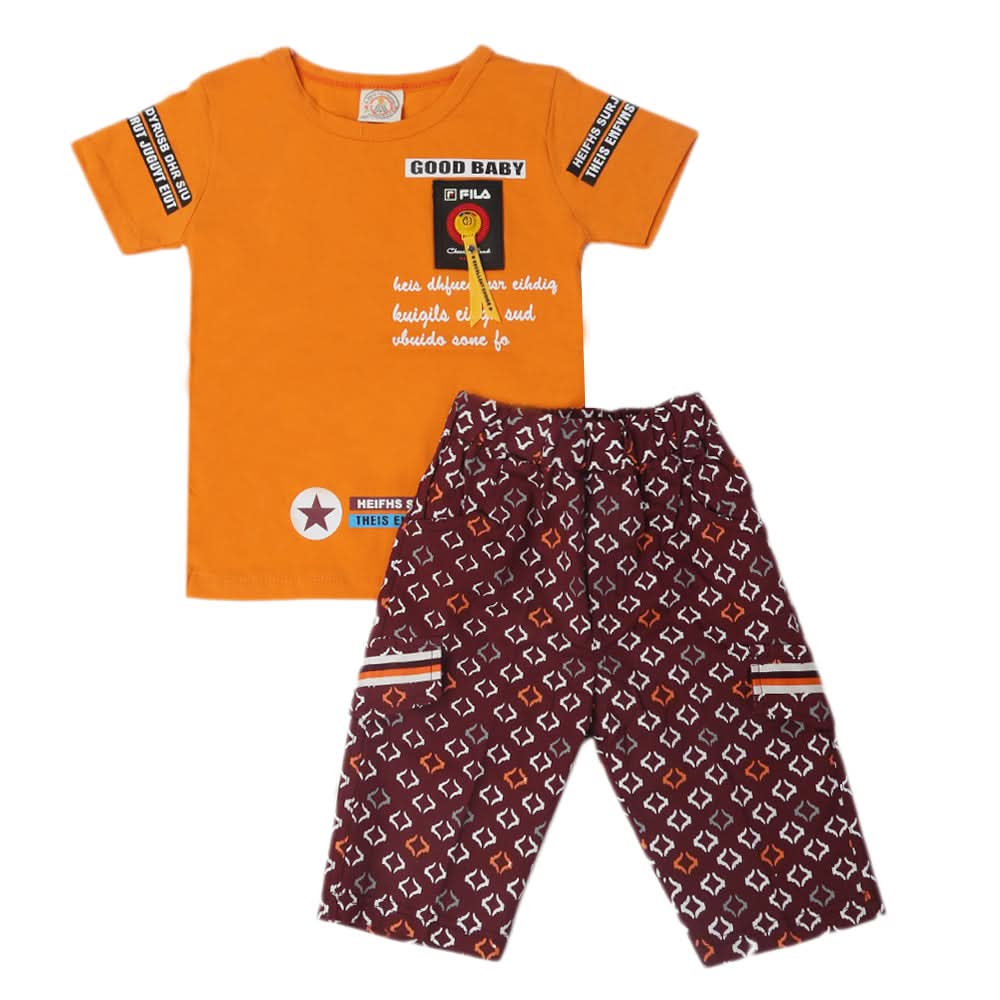 Boys Short Suit -Orange, Kids, Boys Sets And Suits, Chase Value, Chase Value