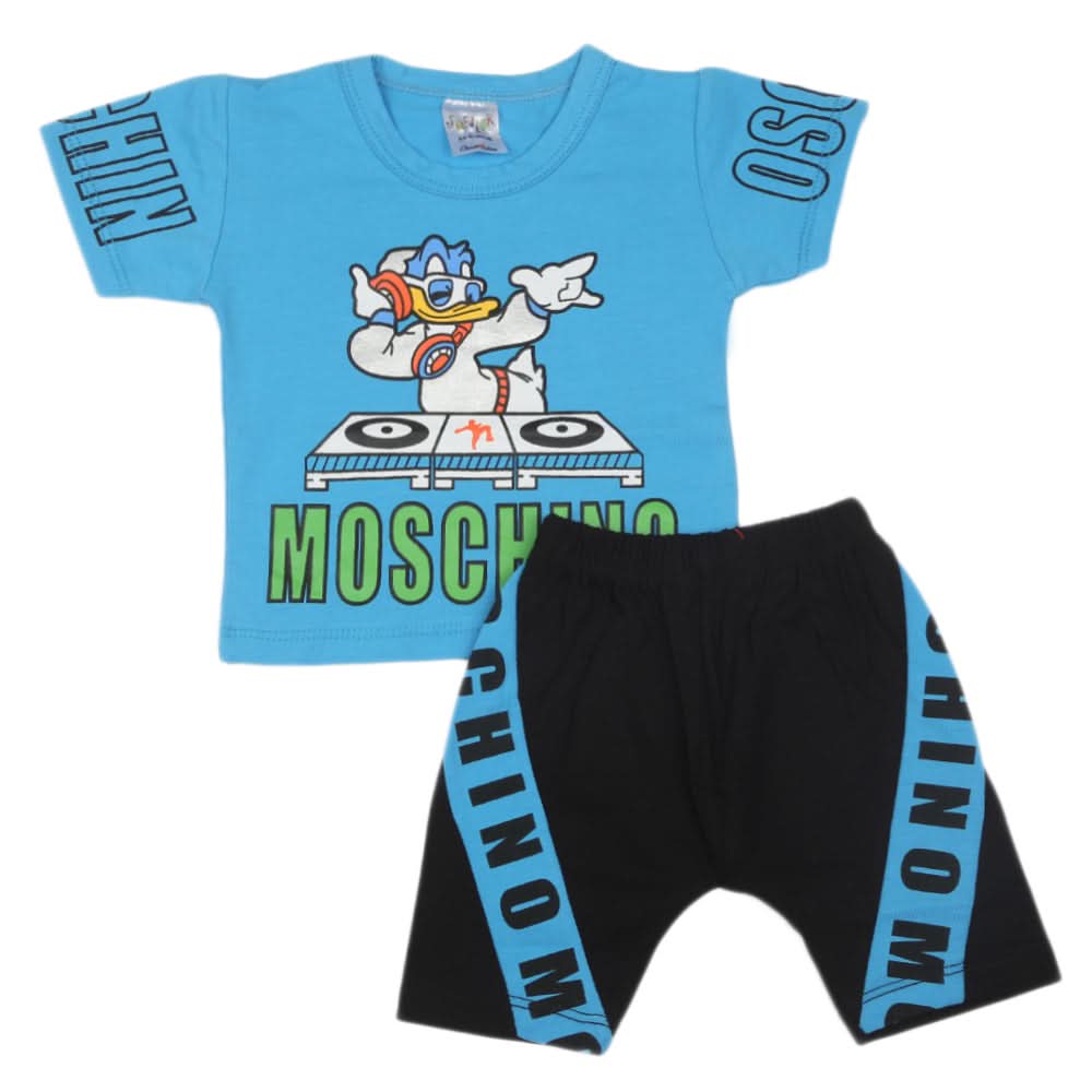 Newborn Boys Half Sleeves Suit - Blue, Kids, Newborn Boys Sets And Suits, Chase Value, Chase Value