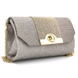 Women's Bridal Clutch 6879 - Grey, Women, Clutches, Chase Value, Chase Value