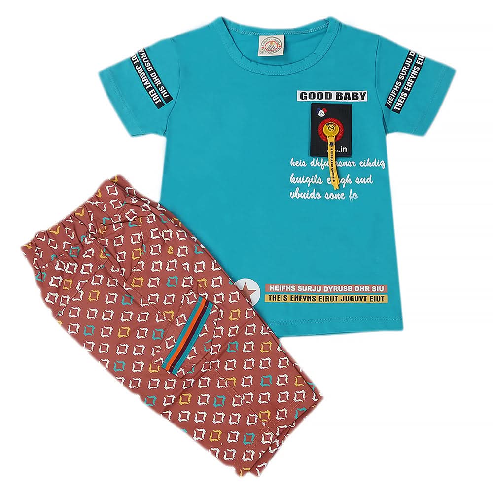 Boys Short Suit -Sea Green, Kids, Boys Sets And Suits, Chase Value, Chase Value