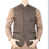 Men's Fancy Jute Waist Coat - Olive Green, Men, Waist Coats, Chase Value, Chase Value