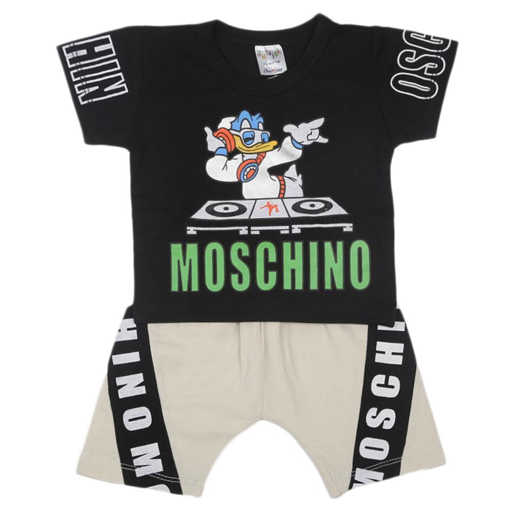 Newborn Boys Half Sleeves Suit - Black, Kids, Newborn Boys Sets And Suits, Chase Value, Chase Value