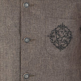 Men's Fancy Jute Waist Coat - Olive Green, Men, Waist Coats, Chase Value, Chase Value