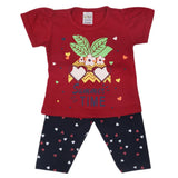 Newborn Girls Half Sleeves Suit - Maroon, Kids, Newborn Girls Sets And Suits, Chase Value, Chase Value