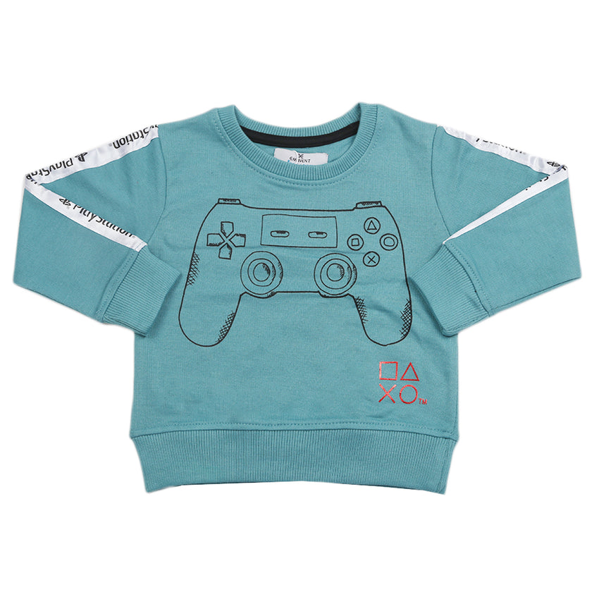 Boys Terry Sweatshirt - Sea Green, Kids, Boys Hoodies and Sweat Shirts, Chase Value, Chase Value