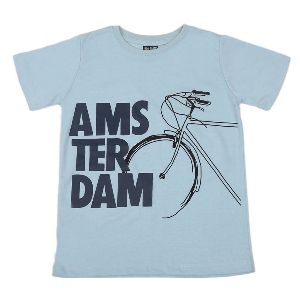 Boys Half Sleeves T-Shirt - Light Blue, Kids, Boys T-Shirts, Chase Value, Chase Value