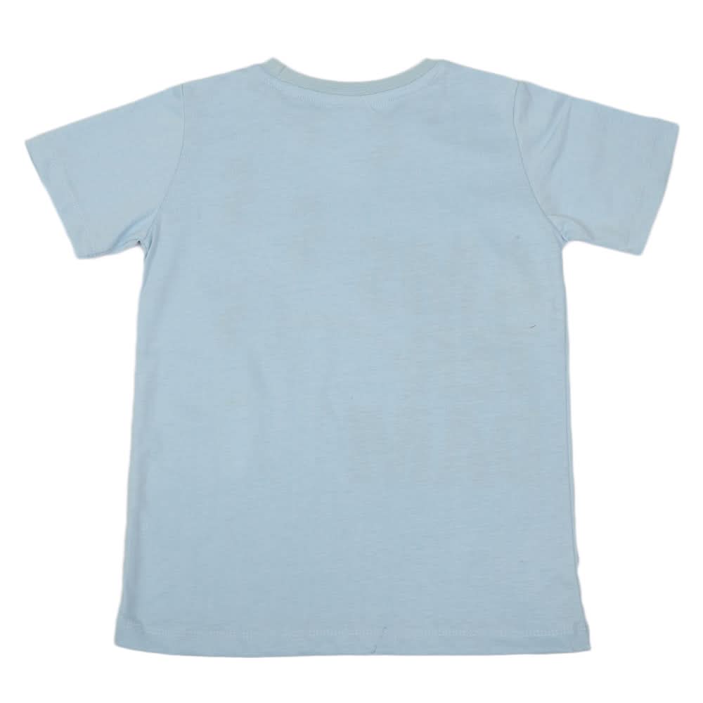 Boys Half Sleeves T-Shirt - Light Blue, Kids, Boys T-Shirts, Chase Value, Chase Value
