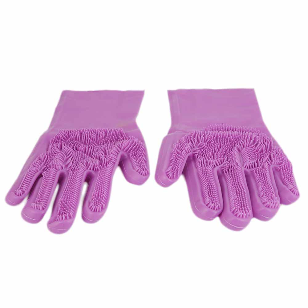 Silicone Dish Washing Gloves - Purple, Home & Lifestyle, Kitchen Tools And Accessories, Chase Value, Chase Value