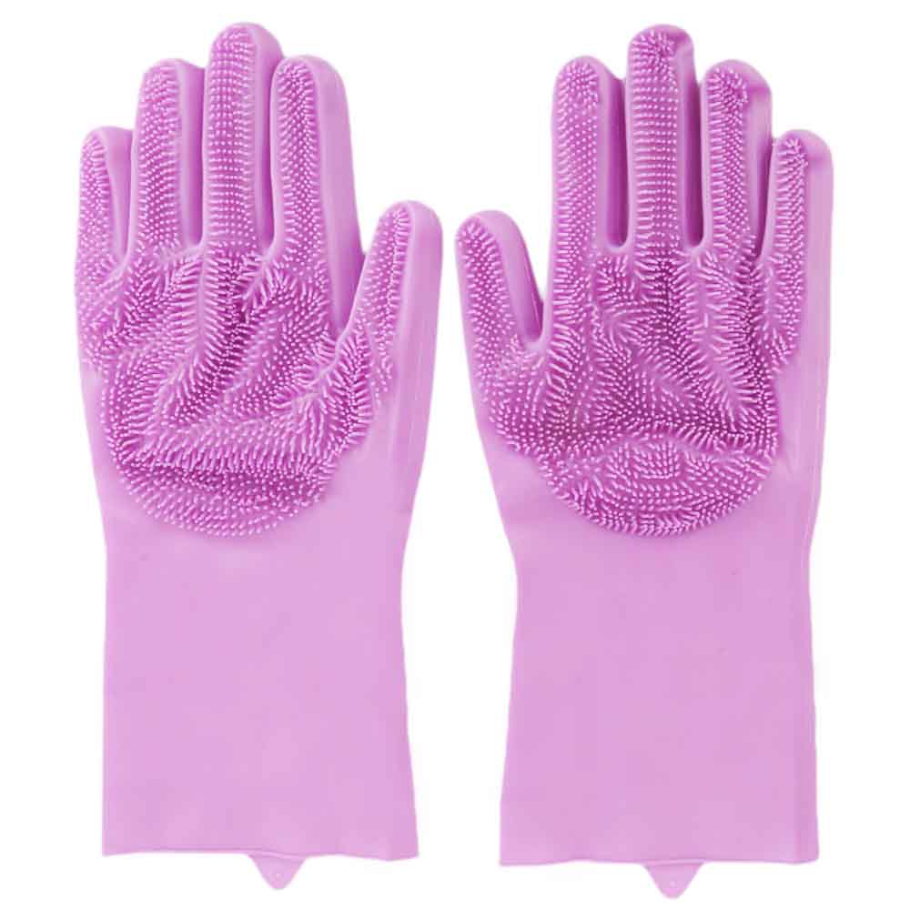 Silicone Dish Washing Gloves - Purple, Home & Lifestyle, Kitchen Tools And Accessories, Chase Value, Chase Value