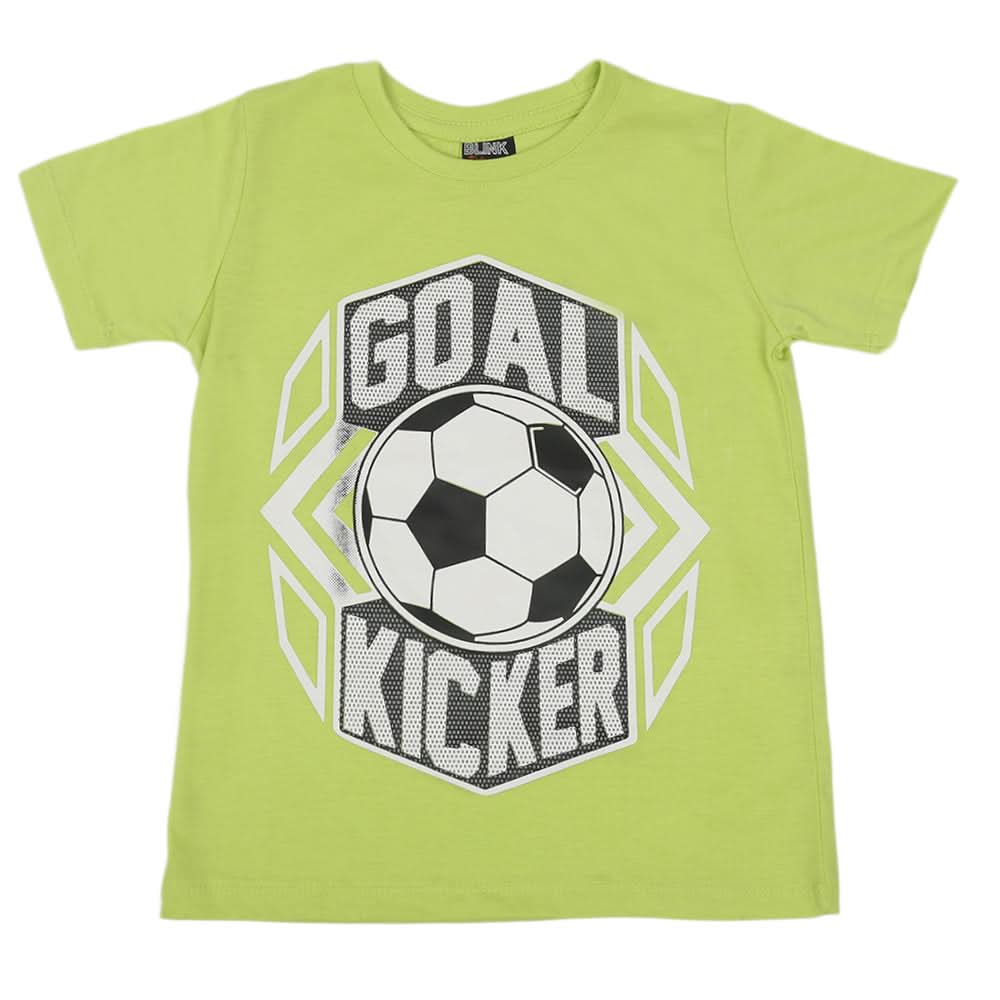 Boys Half Sleeves T-Shirt - Light Green, Kids, Boys T-Shirts, Chase Value, Chase Value