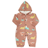 Newborn Boys Full Sleeves Romper - Brown, Kids, New Born Boys Rompers, Chase Value, Chase Value