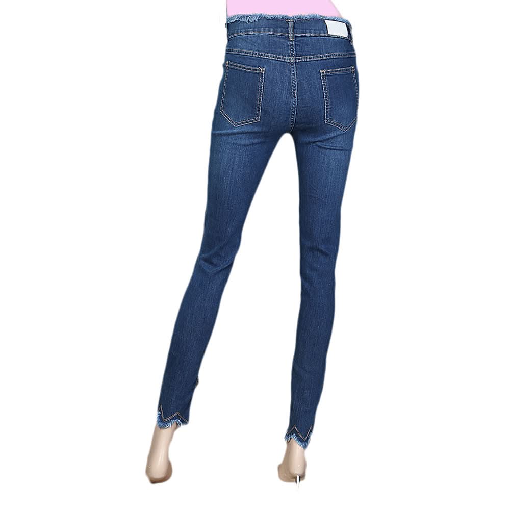Women's Denim Pant - Mid Blue, Women, Pants & Tights, Chase Value, Chase Value