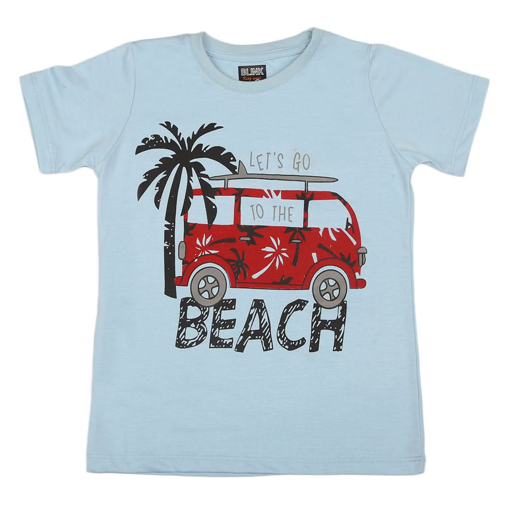 Boys Half Sleeves T-Shirt - Light Blue, Kids, Boys T-Shirts, Chase Value, Chase Value