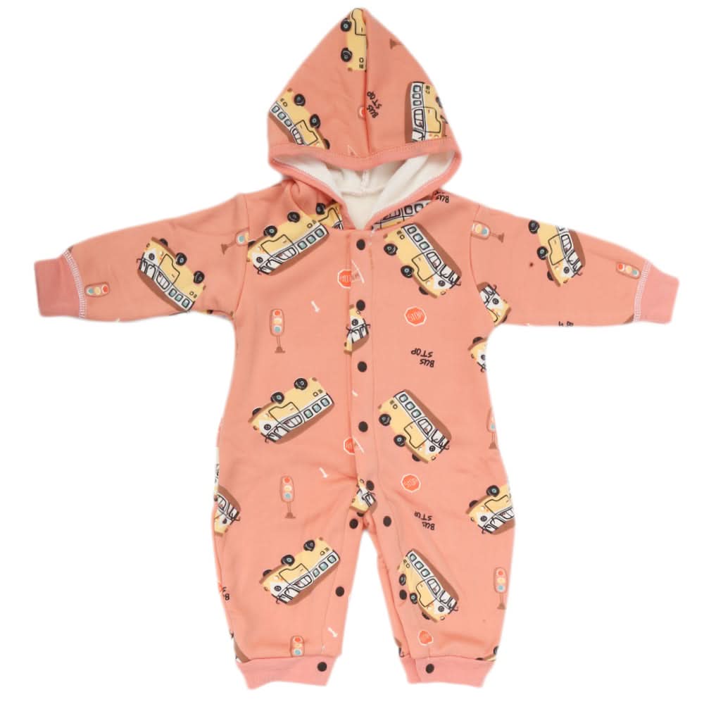 Newborn Boys Full Sleeves Romper - Peach, Kids, New Born Boys Rompers, Chase Value, Chase Value