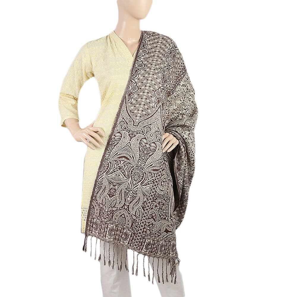 Women's 4 Border Polka Shawl - Dark Brown, Women, Shawls And Scarves, Chase Value, Chase Value