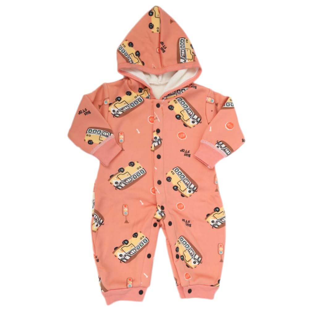 Newborn Boys Full Sleeves Romper - Peach, Kids, New Born Boys Rompers, Chase Value, Chase Value