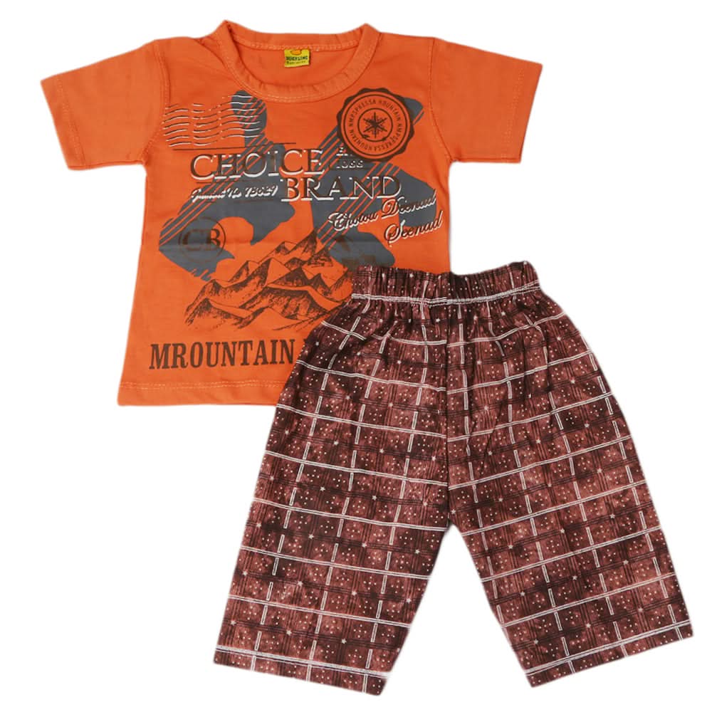 Boys Short Suit - Peach, Kids, Boys Sets And Suits, Chase Value, Chase Value