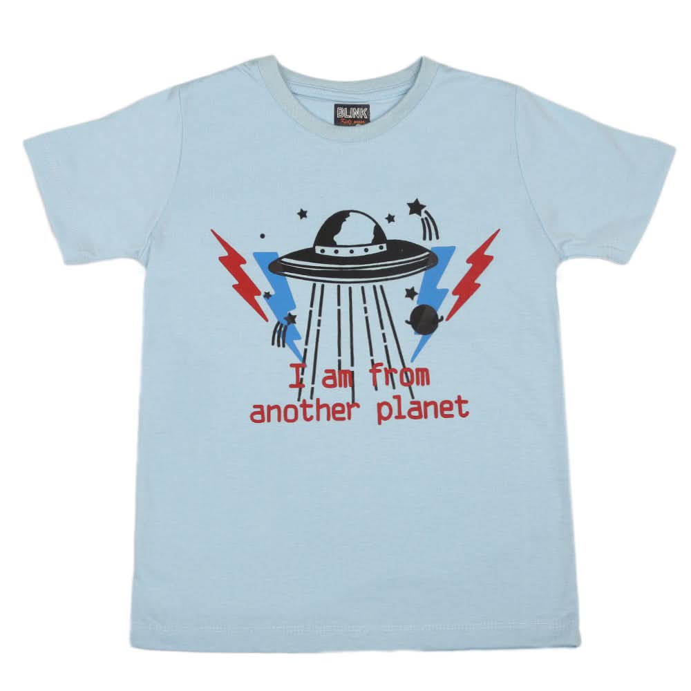 Boys Half Sleeves T-Shirt - Light Blue, Kids, Boys T-Shirts, Chase Value, Chase Value