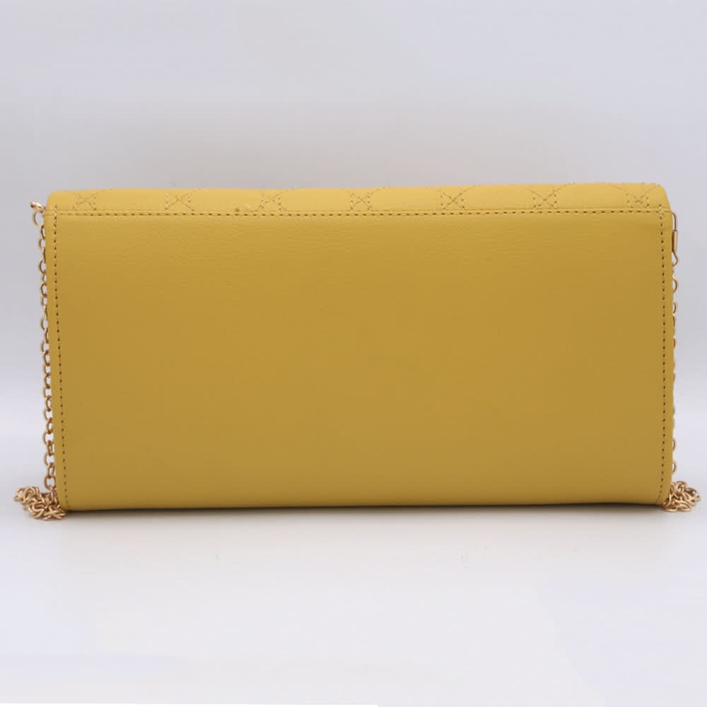 Women's Fancy Clutch 6960 - Mustard, Women, Clutches, Chase Value, Chase Value