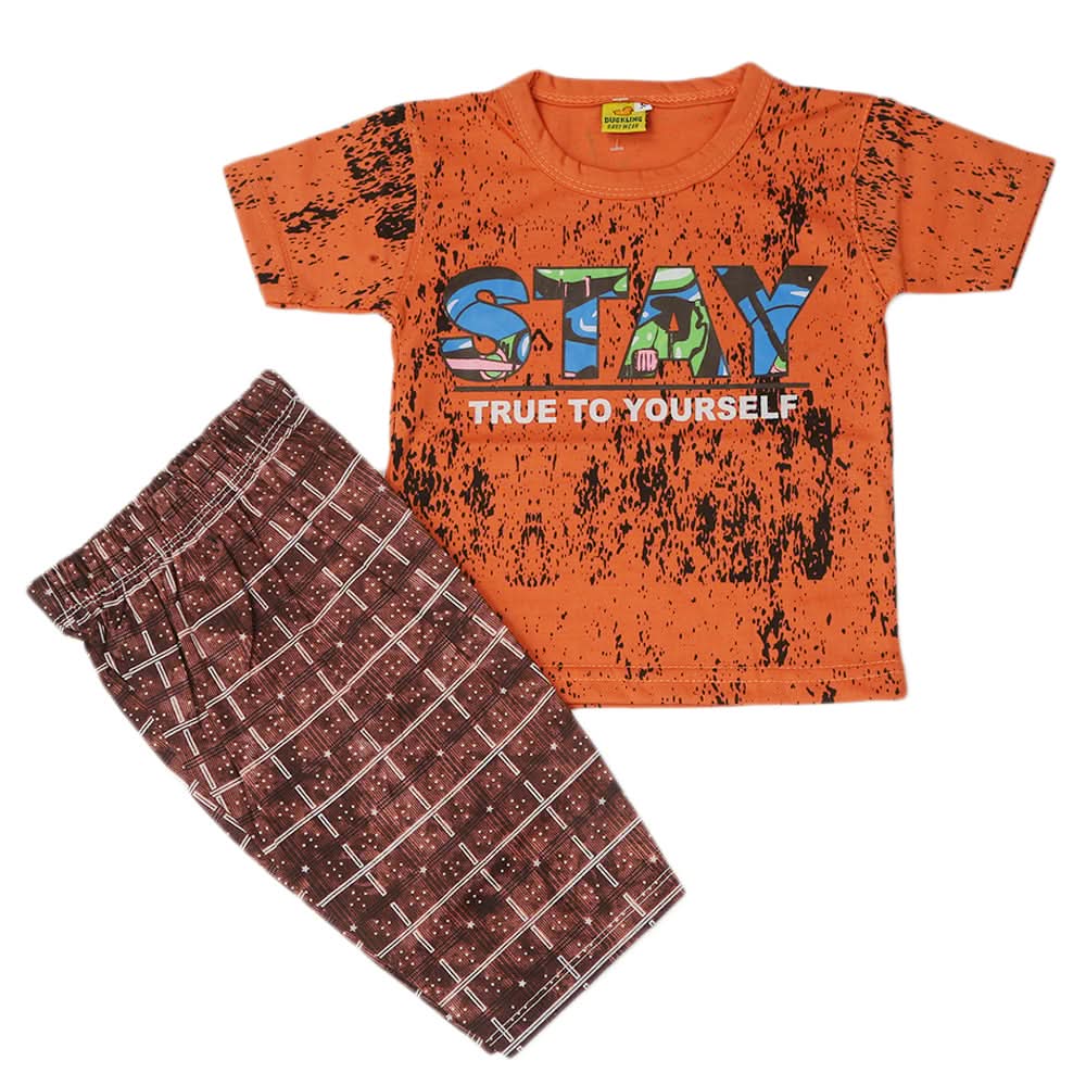 Boys Short Suit - Peach, Kids, Boys Sets And Suits, Chase Value, Chase Value