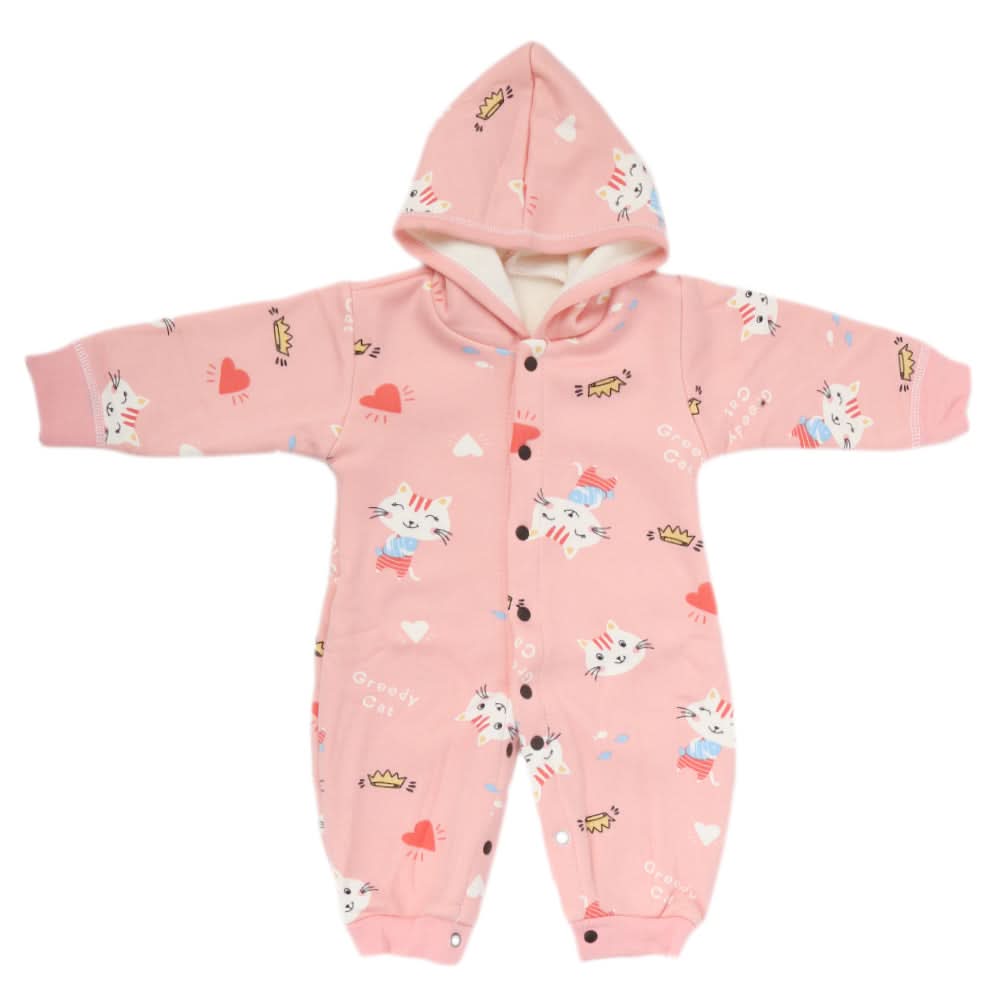 Newborn Girls Full Sleeves Romper JA41-47 (12) - Pink, Kids, NB Girls Rompers, Chase Value, Chase Value
