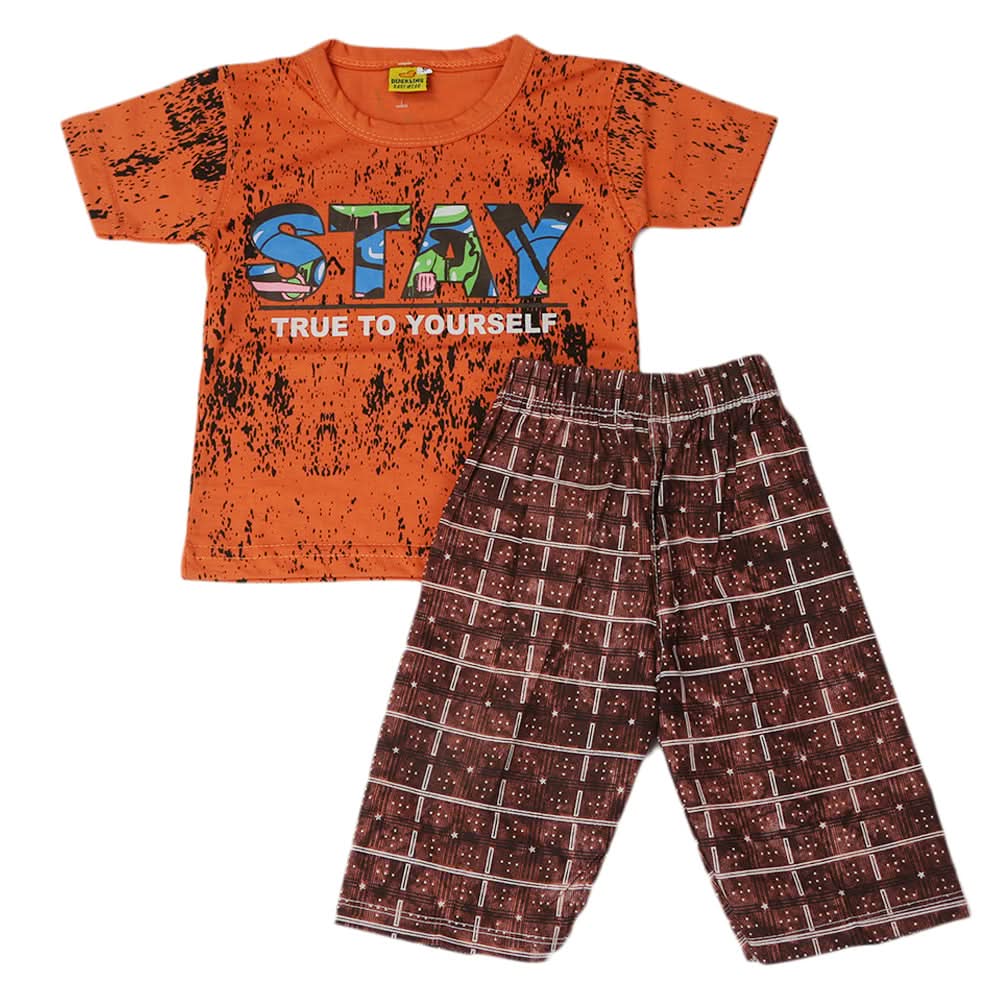 Boys Short Suit - Peach, Kids, Boys Sets And Suits, Chase Value, Chase Value