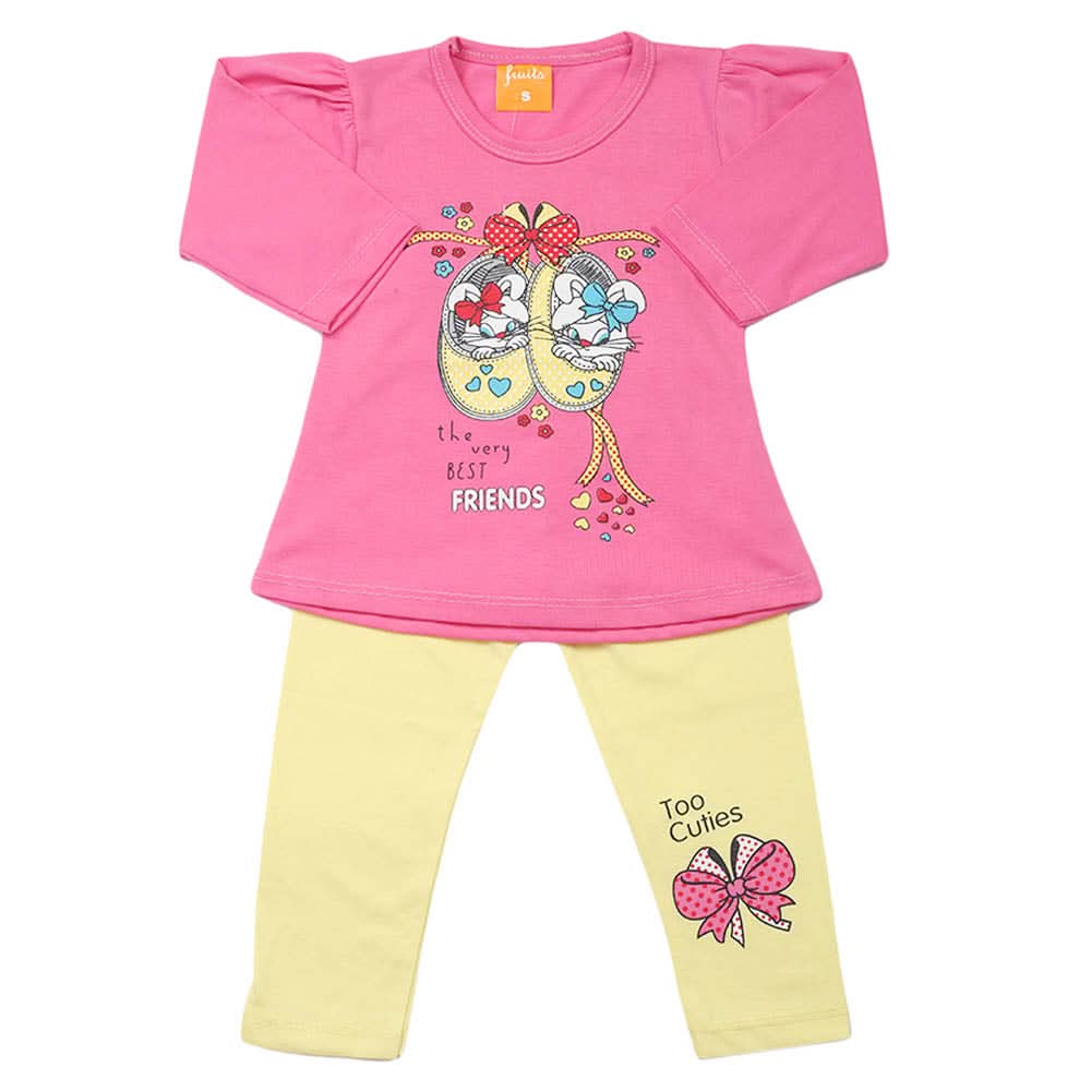 Girls Full Sleeves Suit - Dark Pink, Girls Suits, Chase Value, Chase Value