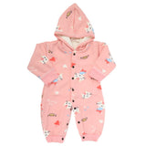 Newborn Girls Full Sleeves Romper JA41-47 (12) - Pink, Kids, NB Girls Rompers, Chase Value, Chase Value