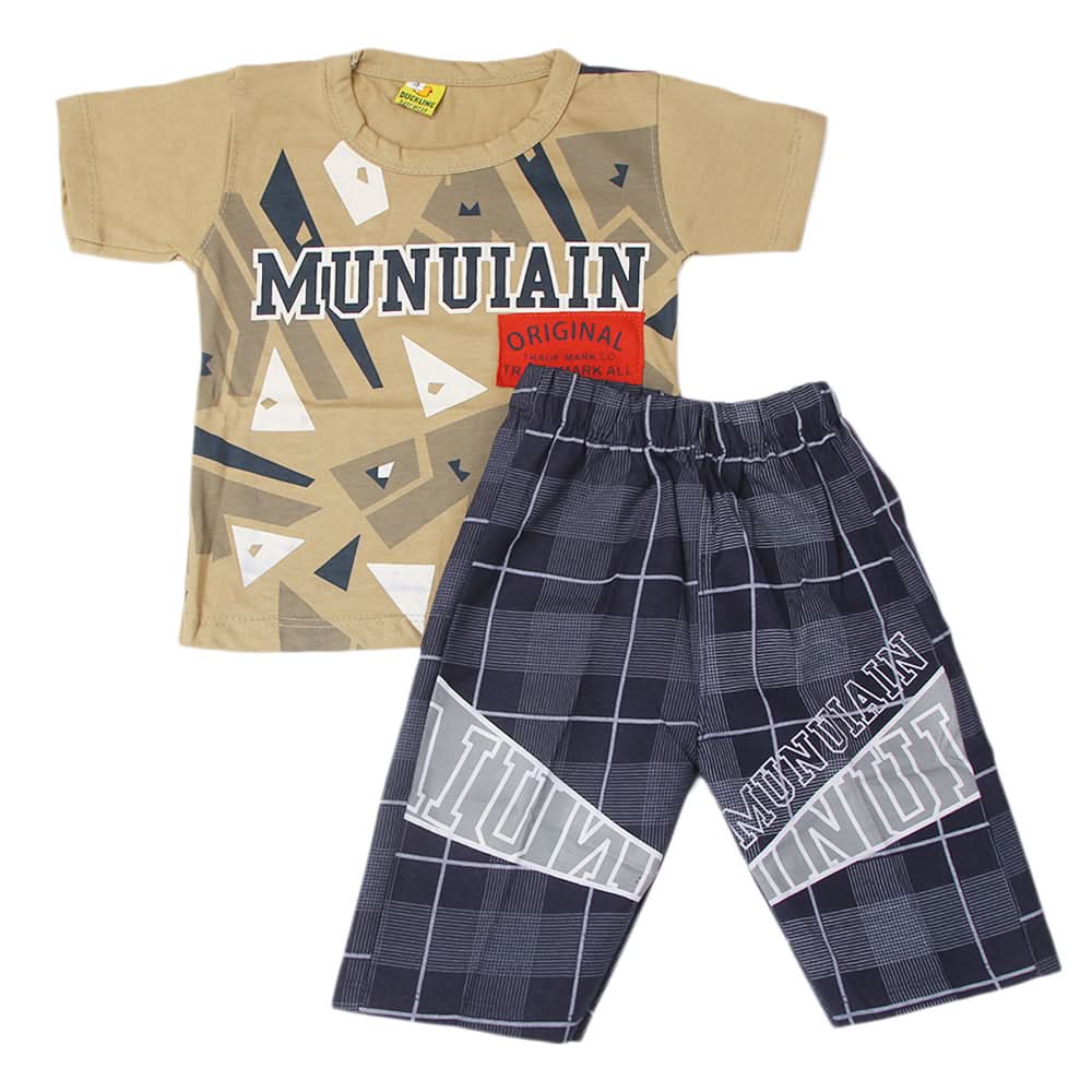 Boys Short Suit - Light Brown, Kids, Boys Sets And Suits, Chase Value, Chase Value