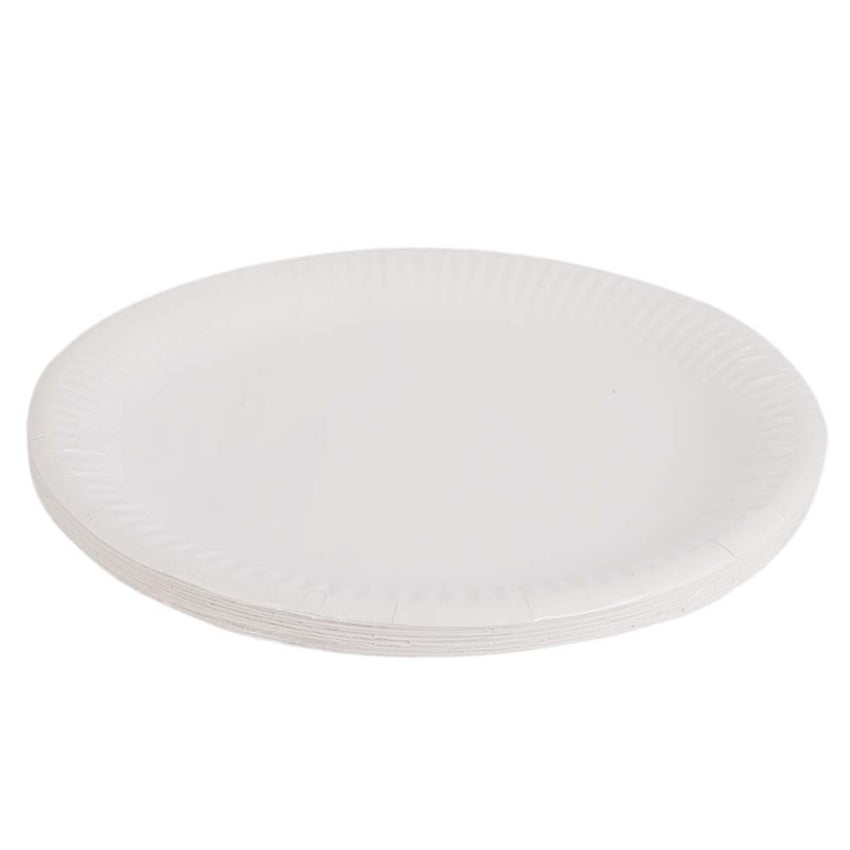 Disposable Plate 20 Pcs Medium - White, Home & Lifestyle, Serving And Dining, Chase Value, Chase Value