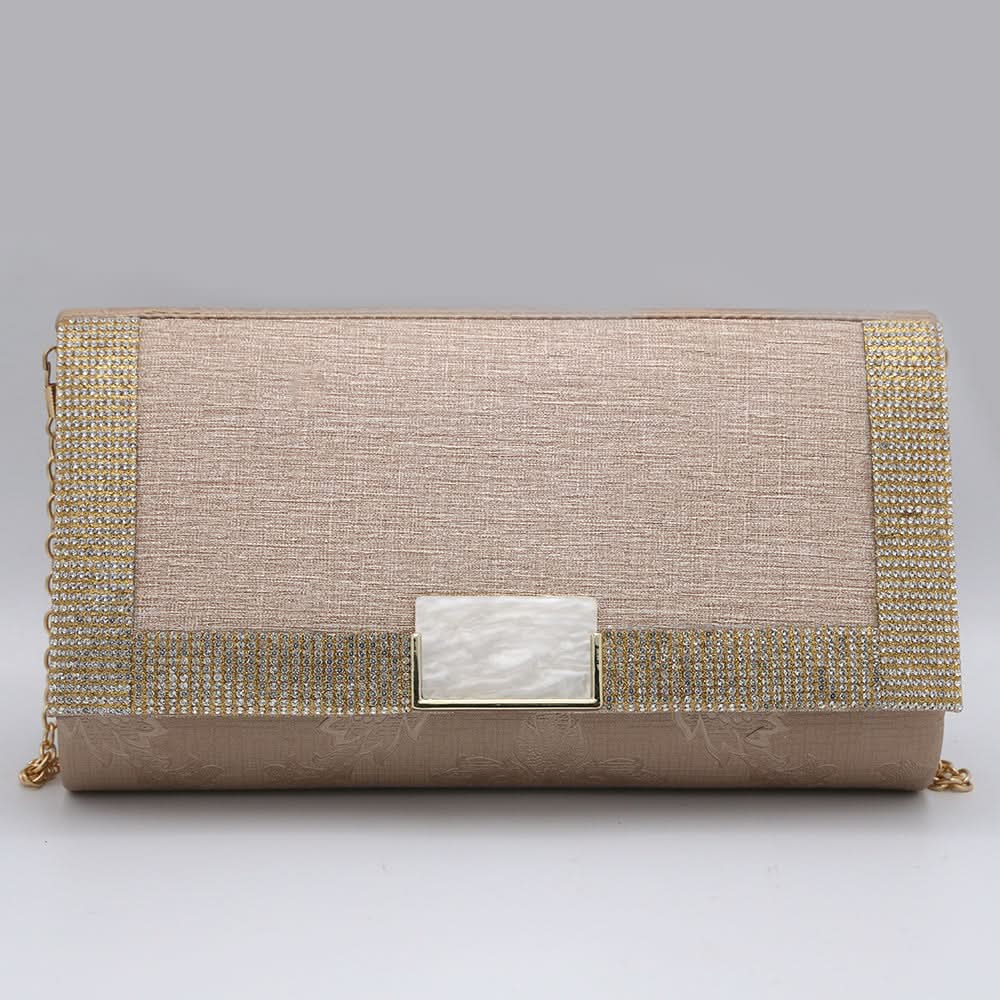 Women's Fancy Clutch 6913 - Peach, Women, Clutches, Chase Value, Chase Value