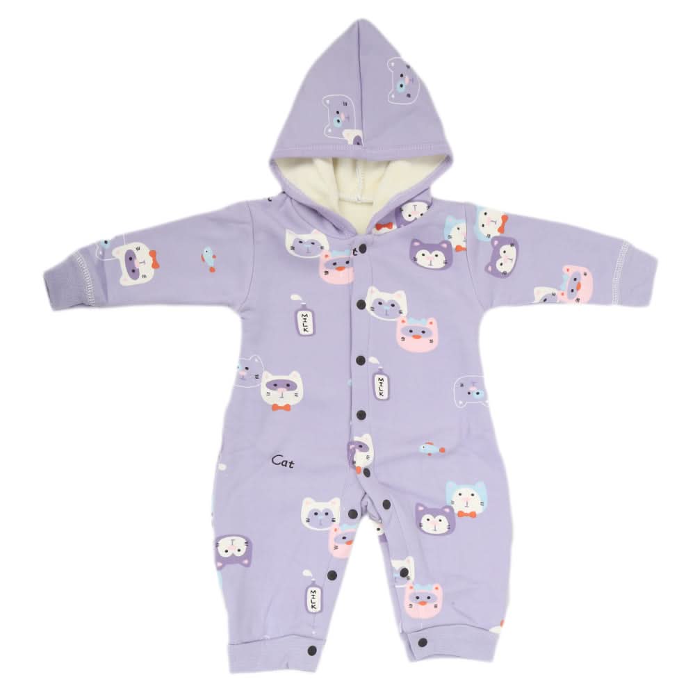 Newborn Girls Full Sleeves Romper - Purple, Kids, NB Girls Rompers, Chase Value, Chase Value