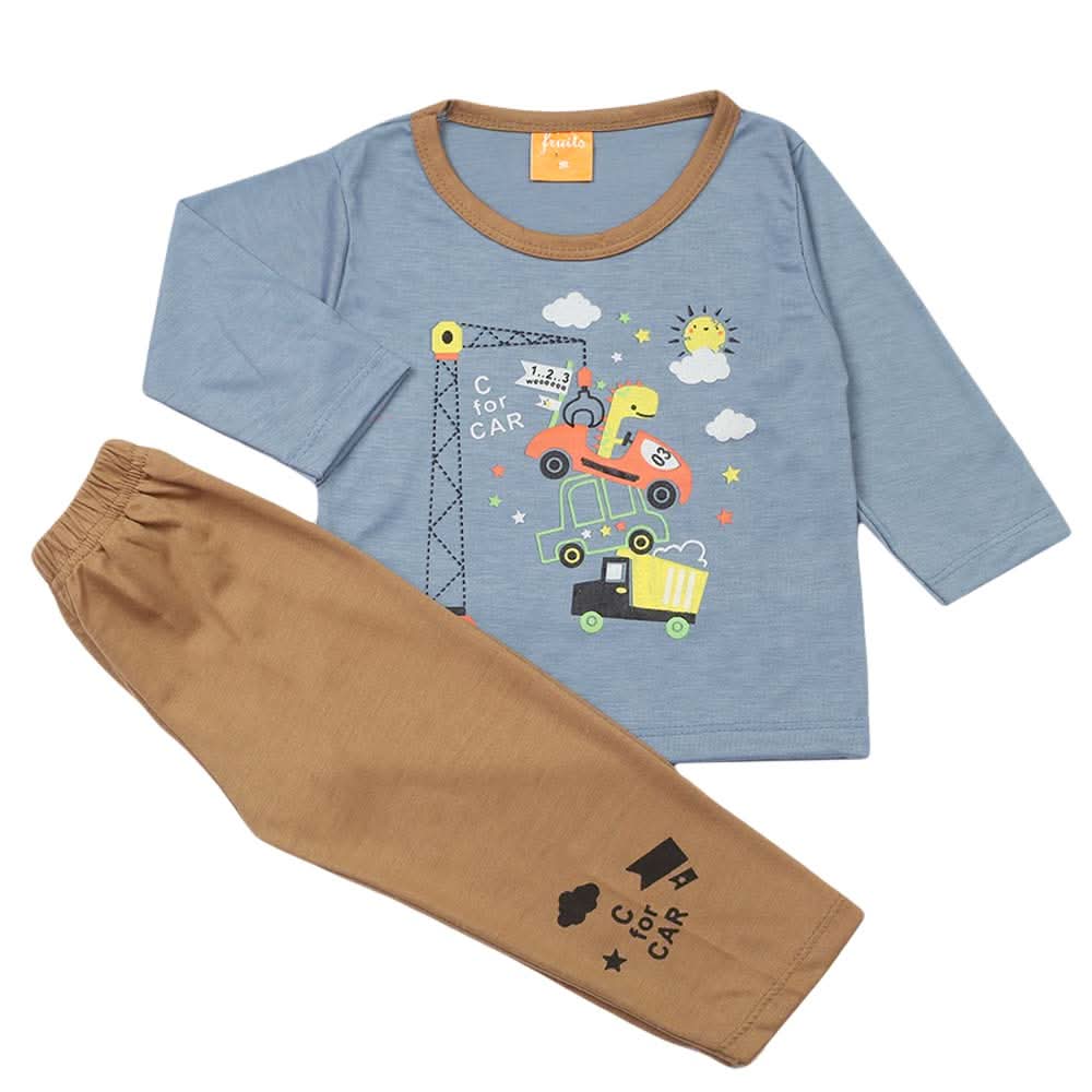 Boys Full Sleeves Suit - Steel-Blue, Boys Sets & Suits, Chase Value, Chase Value