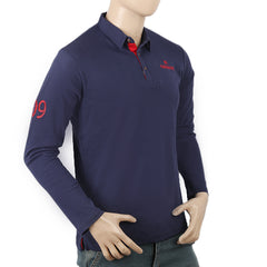 Men's Eminent Full Sleeves Polo T-Shirt - Navy Blue, Men, T-Shirts And Polos, Eminent, Chase Value