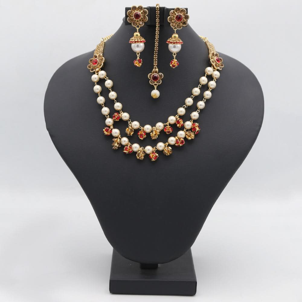 Women's Fancy Jewellery Set - Red, Women, Jewellery Set, Chase Value, Chase Value