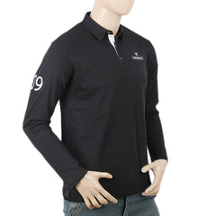 Men's Eminent Full Sleeves Polo T-Shirt - Black, Men, T-Shirts And Polos, Eminent, Chase Value