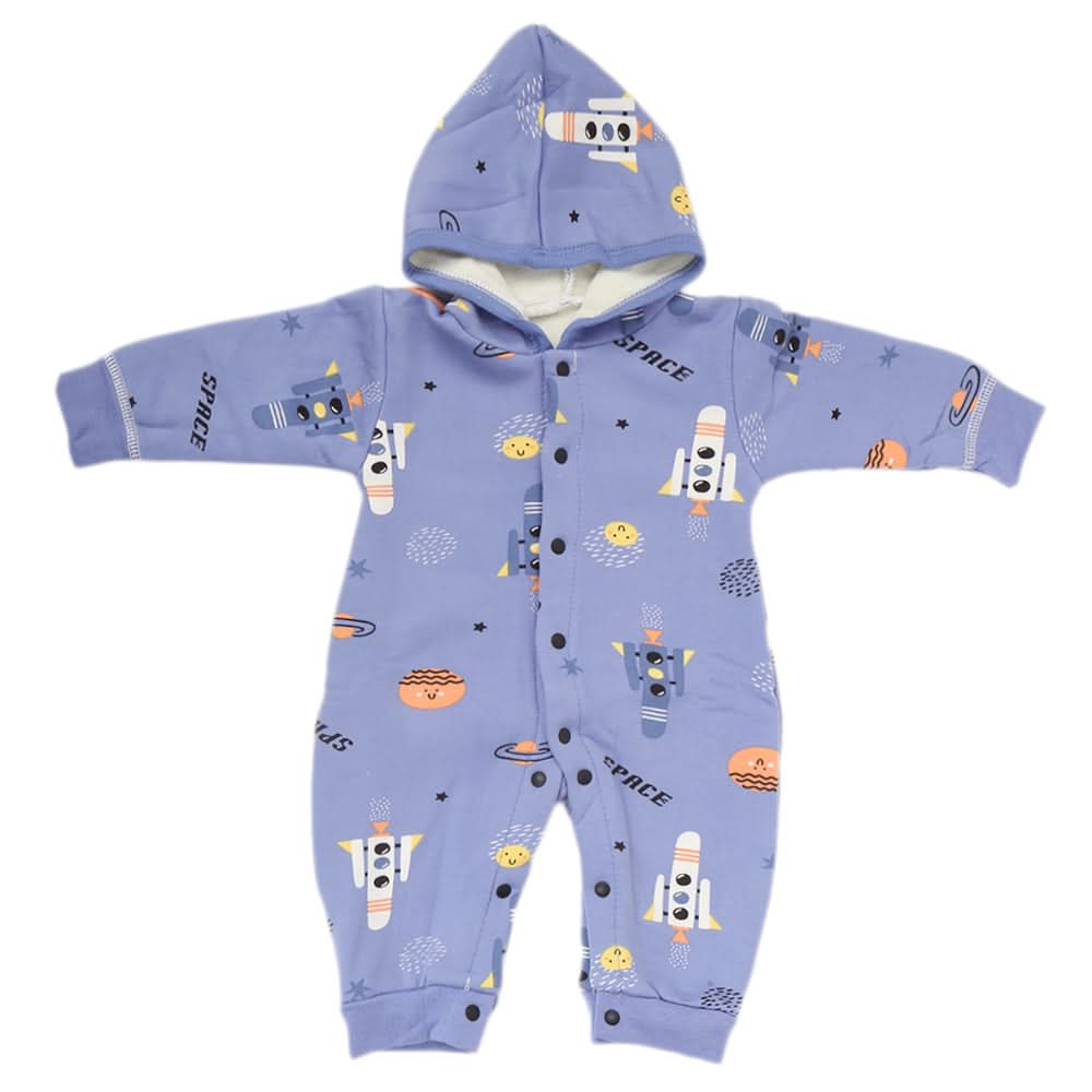 Newborn Boys Full Sleeves Romper JA41-47 (9) - Blue, Kids, NB Boys Rompers, Chase Value, Chase Value