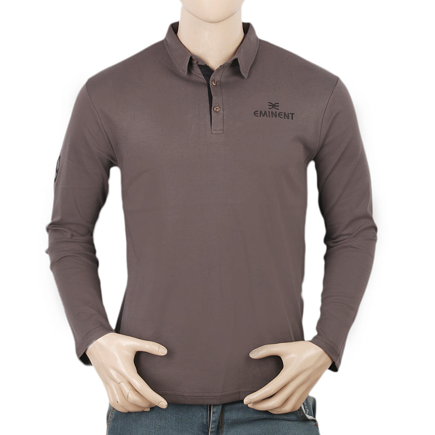 Men's Eminent Full Sleeves Polo T-Shirt - Grey, Men, T-Shirts And Polos, Eminent, Chase Value